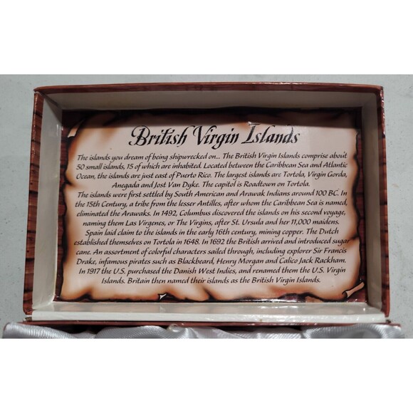 St. Thomas Virgin Islands Shot Glasses (2) in Pirate Treasure Chest Souvenirs - Picture 10 of 15